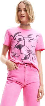 Desigual Dámske tričko Ts Pink Panther Regular Fit 23SWTK813056 S