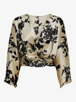 Black and beige women's satin blouse ONLY Salia