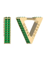 Guess Pozlacené trojúhelníkové náušnice Crazy Earrings JUBE03306JWYGEMT/U