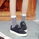 Korea Funny Harajuku Women Socks Geometric Checkered Socks Men Hip Hop Cotton Unisex Streetwear Novelty Keyboard Socks