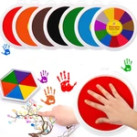 Large Round Craft Ink Pads Non-Toxic Baby Care Fingerptint Ink Pad Stamps Washable Newborn Pet Footprint Imprint Kit Souvenirs