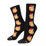 Christmas Bition Kawaii Drawstring Socks Travel Cartoon Pattern Socks harajuku Men Happy hip hop