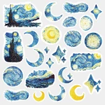 Starry Night Decorative Washi Stickers Scrapbooking Stick Label Diary Stationery Album Stickers