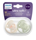 PHILIPS AVENT Cumlík Ultrasoft Premium Zvieratko chlapec 0-6m 2 ks