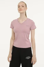 Lumberjack W-CT132 BASIC MODAL V NEC D PINK Woman Sleeve T-Sh