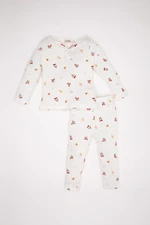 DEFACTO Baby Girl Fruit Patterned Long Sleeve Pajama Set