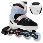 Spokey JOY Children's collets with a pair of beads, black-blue, ABEC7 Carbon, size 27-30