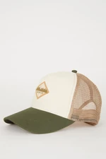 DEFACTO Men's Label Printed Woven Baseball Basketball Cap