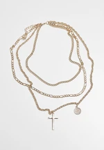 Mini Coin Cross Necklace - Gold Color