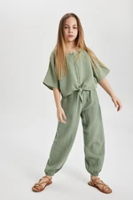 DEFACTO Girl's Cotton Trousers