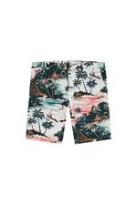 Tommy Hilfiger Krátke nohavice - HMPTN AOP HAWAIIAN SHORT biele