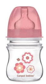 CANPOL BABIES Láhev se širokým hrdlem Newborn baby růžová 120 ml