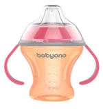 BABYONO Hrnček netečúci s mäkkým náustkom NATURAL NURSING 180 ml