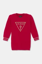 Dívčí šaty Guess vínová barva, mini, K4BK02 Z3220