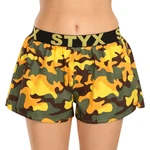 Women's boxer shorts Styx art sports rubber camouflage yellow