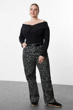 Trendyol Curve Black Camisole Knitted Plus Size Blouse