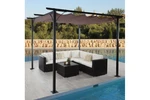 Pergola so sťahovacou strechou 3,5x3,5 m Dekorhome Šedá