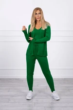 3-piece sweater set green