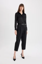 DEFACTO Carrot Fit Pocket High Waist Crop Trousers