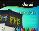 Darwi Tex Fabric Opak Marker Set Textil markerek készlete 12 x 6 ml