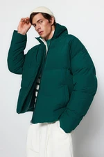 Trendyol Green Unisex Oversize Fit Stand Collar Puffer Winter Coat