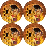 Bertoni Home Unisex's 4 Thick Round Table Pads Set Pocałunek