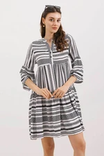 Bigdart 1975 ETHNIC PATTERN DRESS - Black