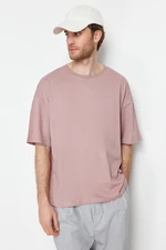 Trendyol Dusty Rose Oversize/Wide Cut 100% T-Shirt