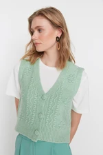 Trendyol Mint Soft Textured Knitwear Vest