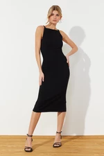 Trendyol Black Bodycon Midi Halter Neck Pencil Skirt Woven Dress