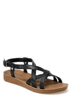 Polaris  91.313611.z Black Woman Sandals