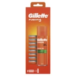 Gillette Fusion5 Holicí Hlavice Pro Muže 8 Ks + Fusion5 Ultra Sensitive 200 Ml 9 ks