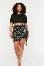 Trendyol Curve Multi Color Gathered Animal Pattern Knitted Skirt