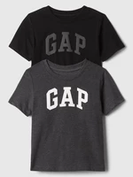 Set of two boys' T-shirts in black and grey GAP