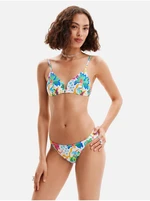 Women's White Floral Bottoms Desigual Jungle Swimsuit - Women