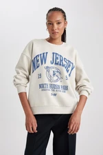 DEFACTO Oversize Fit Crew Neck Thick Sweatshirt