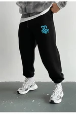 84184 Dewberry 3 Thread Mens Sweatpants-BLACK-BLUE