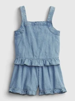 GAP Sukienka dziecięca Denim Ruffle Romper