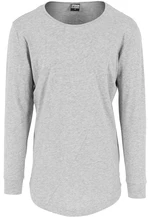 Extended T-shirt with long sleeves grey