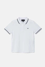 Dětské polo tričko Emporio Armani bílá barva, s potiskem, 8N4FB3 1JPTZ