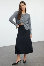 Trendyol Black Basic Hem Balloon Maxi Length Woven Skirt