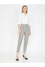 Koton Women's Blue/Grey Check Pants