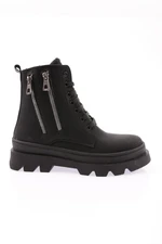 DGN 254-22k Women's Lace-Up Boots with Zipper in the Side.