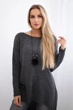 Sweater with necklace Graphite