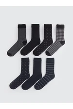 LC Waikiki MEN'S PATTERNED COTTON 7-PIECE SOCKET SOCKS