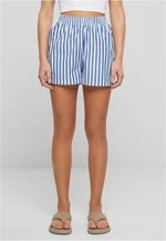 Women's striped shorts white/blue