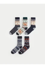 LC Waikiki LCW ACCESSORIES Men's Patterned Bamboo Socket Socks 5-Pack