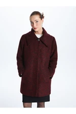 LC Waikiki Women's Shirt Collar Straight Long Sleeve Teddy Coat