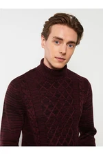 LC Waikiki Men's Turtleneck Long Sleeve Patterned Knitwear Sweater