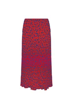 Tommy Hilfiger Skirt - VISCOSE MOSS CREPE MIDI SKIRT red